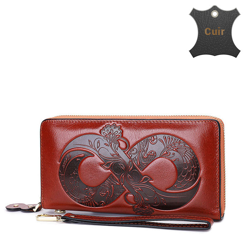 Elégant Portefeuille en Cuir Pour Femme Avec Poches Soufflets Miel TL140786 Elégant Portefeuille en Cuir Pour Femme Avec Poches Soufflets Miel TL140786
