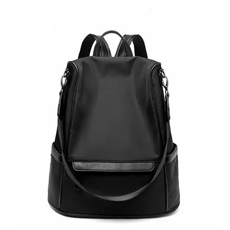 Sac à Dos Femme Ville Antivol Simili Cuir Noir - Neuf Sans étiquettes, Taille Large