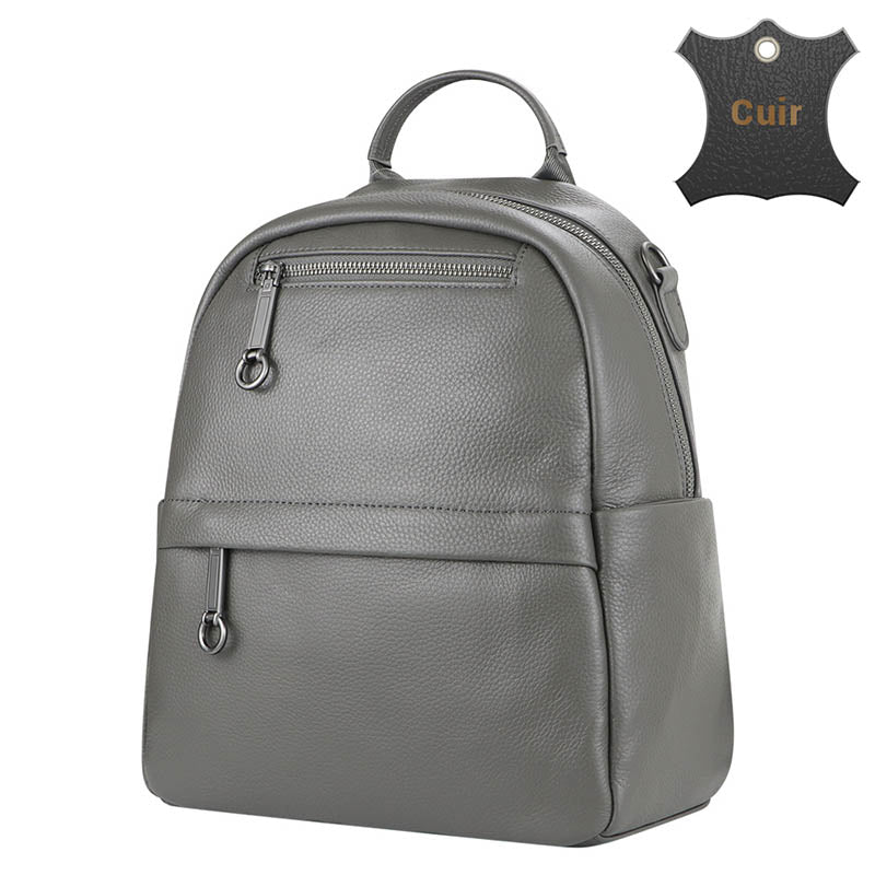 Polo sac à dos femme cuir Vachette véritable