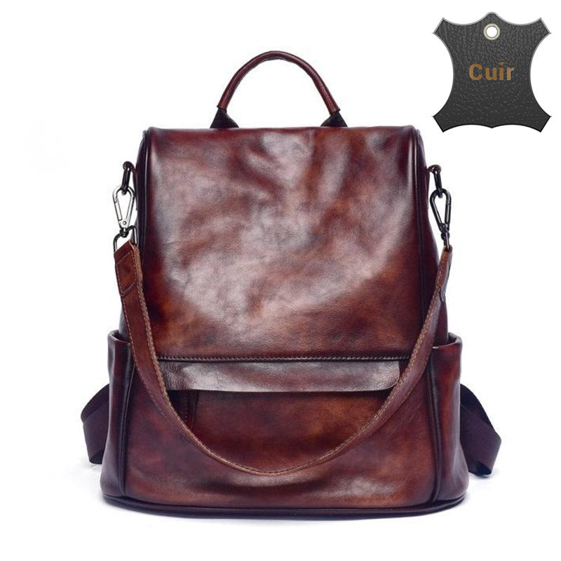 Sac à Dos Femme Élégant Pahajim - Mini Sac à Dos En PU Cuir - Antivol, Léger - Bureau, Voyage