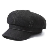casquette-gavroche-femme-toile-Bess-noir