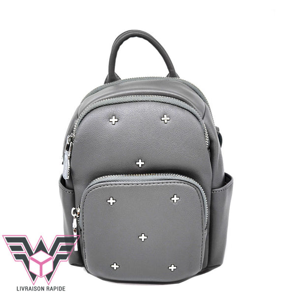 mini-sac-a-dos-femme-Olsen-gris-rapide
