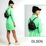 mini-sac-a-dos-femme-Olsen-noir-porte