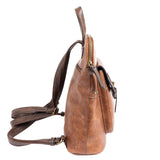petit-sac-a-dos-femme-vintage-Verota-marron-cote