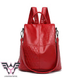 sac à dos femme antivol rouge Athena