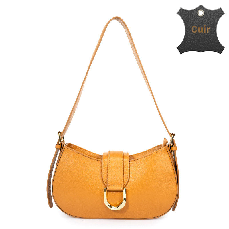 Sac à Bandoulière En Cuir Véritable Modamoda - Multi-compartiments, Style Italien - 31x12x30cm