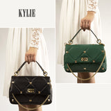 sac-matelasse-cuir-Kylie-noir-porte