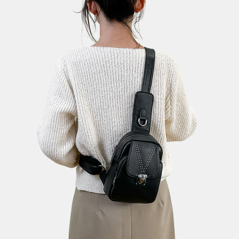 Sacoche Banane Femme WisePoint - Sac - Multipoches - Sangle Réglable - Pour Sport Et Randonnée - Blanc Banane Oxford