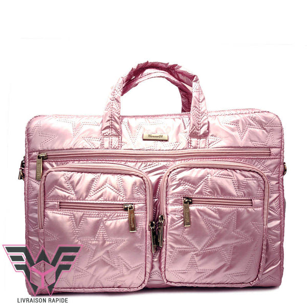 sacoche-ordinateur-femme-matelassee-Elsa-rose-rapide