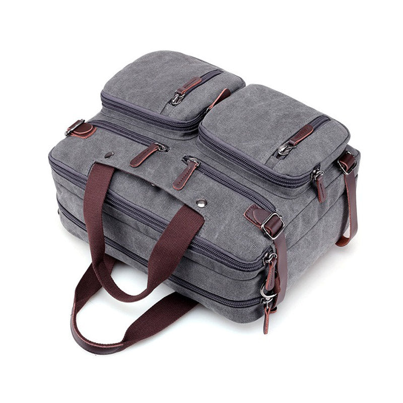 Sac à main rétro pour homme,sacoche de voyage en cuir de cheval fou,grande capacité,à
