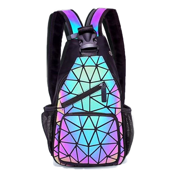 Sac à dos hologramme motif triangles