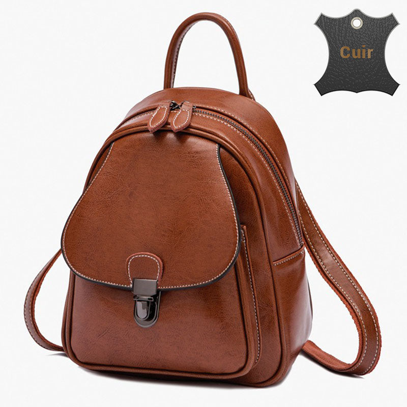 Petit sac à dos femme tendance Modena Cuir - Main Image