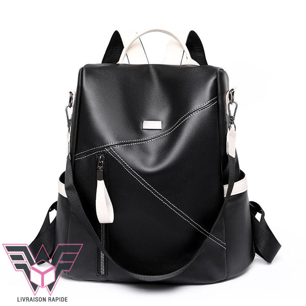 Sac Antivol Sac à Dos Femme Noir Cuir Sac A Dos Antivol Femme