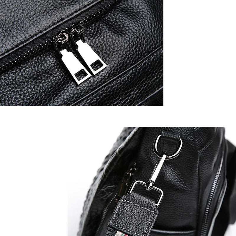 PORRASSO Sac à Dos Femme Antivol Sacs à Bandoulière Avec Trou Pour écouteurs Fille Sac D'école PU Cuir Daypack Travail Voyage Sac à Dos Brun