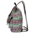 sac à dos cuir et toile vue côté