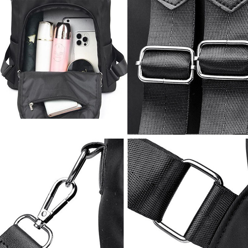 Sac Bandoulière Antivol Voyage - 23x32 Cm - Nylon/polyester - Poche Cachée - Pour Femme Et Homme