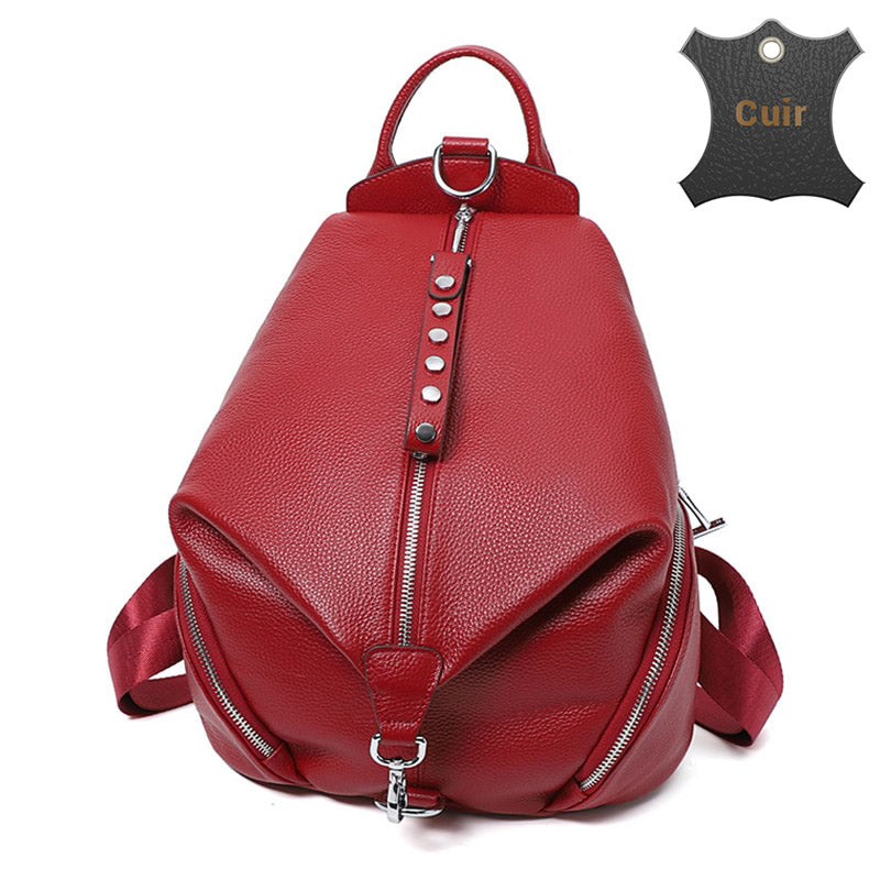 Sac A Dos Femme Cuir Veritable Sac U00e0 Dos En Cuir Souple Pour