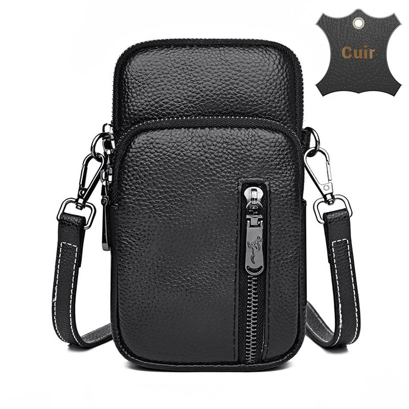 Sac Bandoulière Homme Cross - Marron - Pour Téléphone Et Voyage - NEUF