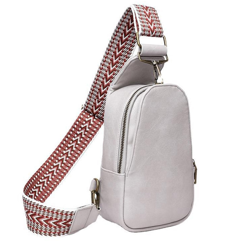 RQJZ Sac Banane Femme Homme Cuir Vegan - Bandoulière Élégante Rétro Marron, Idéal Quotidien Voyage Et Loisirs